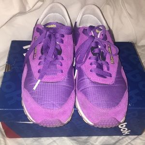 Reebok cL nylon slim purple sneakers size 10